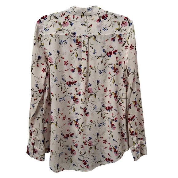 Equipment Femme Floral Silk Blouse Size Medium - Picture 2 of 5
